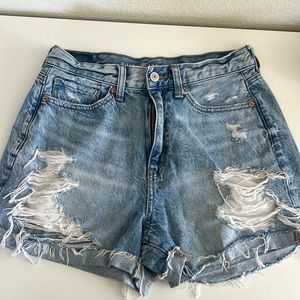 American eagle high waisted jean shorts